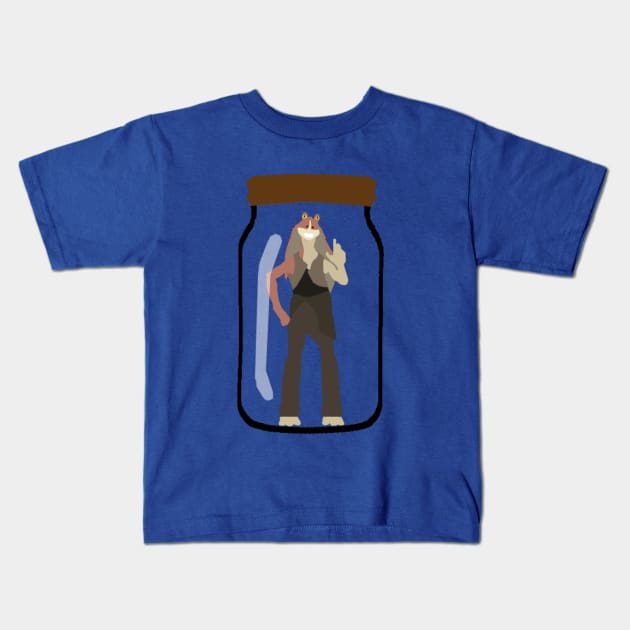 Jar Jar in a Jar Kids T-Shirt by daftvader97